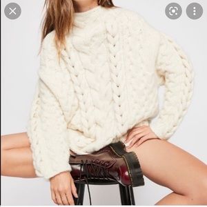 Free People Cable Knit Sweater